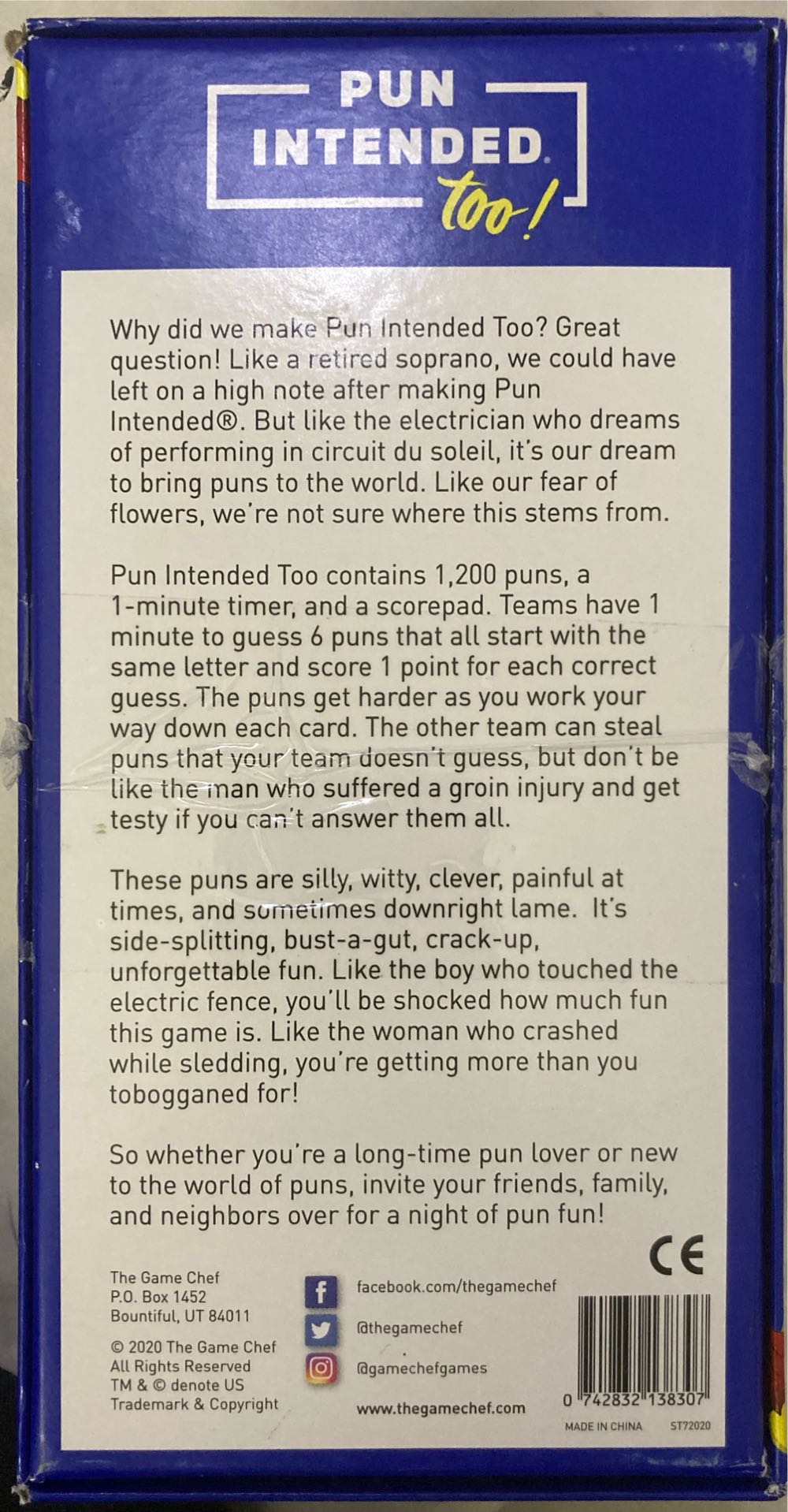 Pun Intended Too! More Pun Fun  (4+) board game collectible [Barcode 742832138307] - Main Image 2