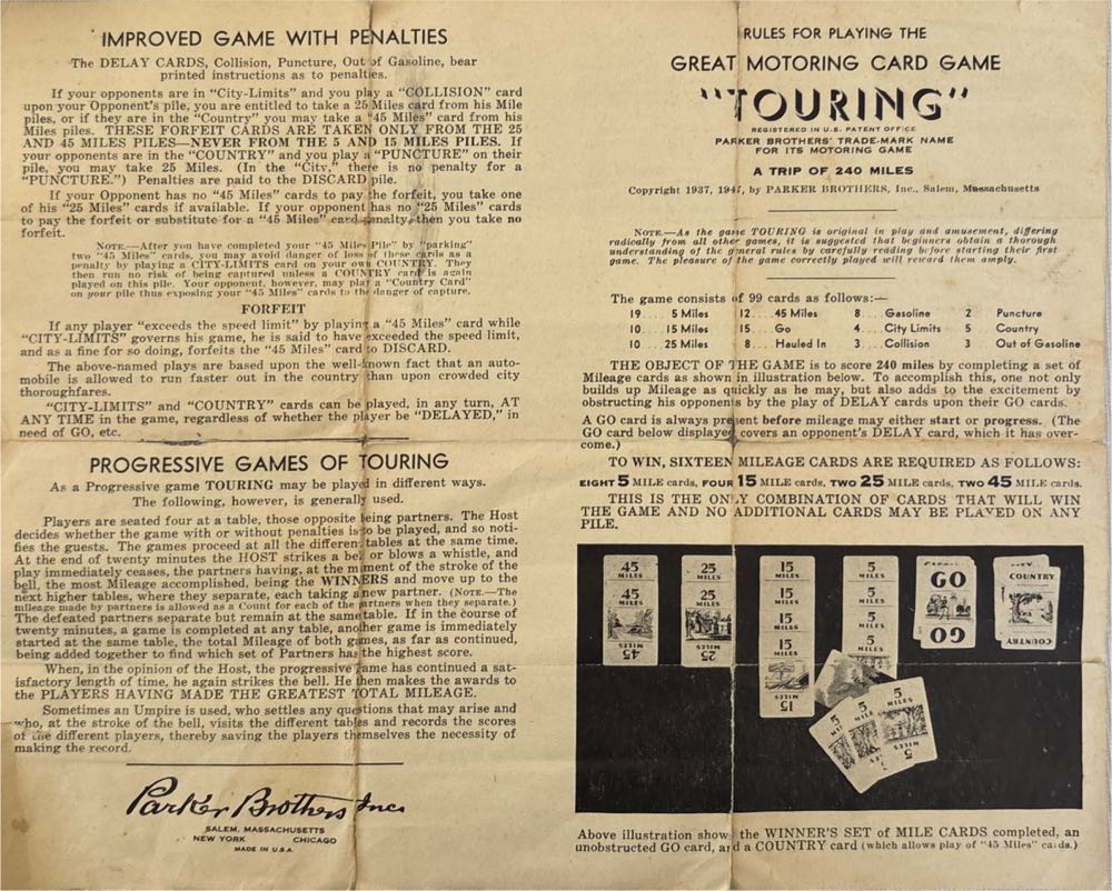 Touring The Famous Automobile Game  (2-6) board game collectible - Main Image 4