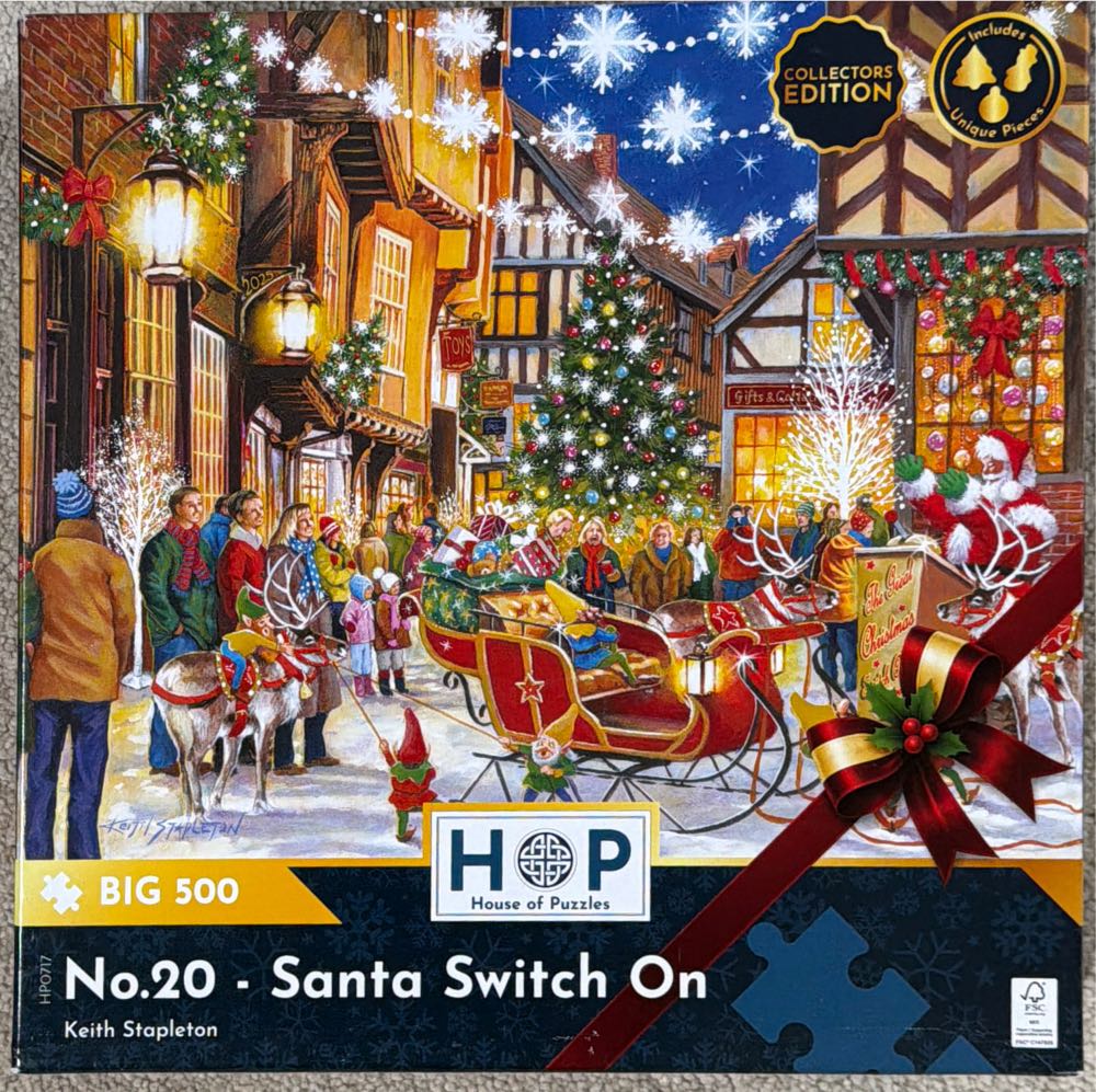 HOP XL No. 20 Santa Switch On Big 500  board game collectible [Barcode 998825] - Main Image 2