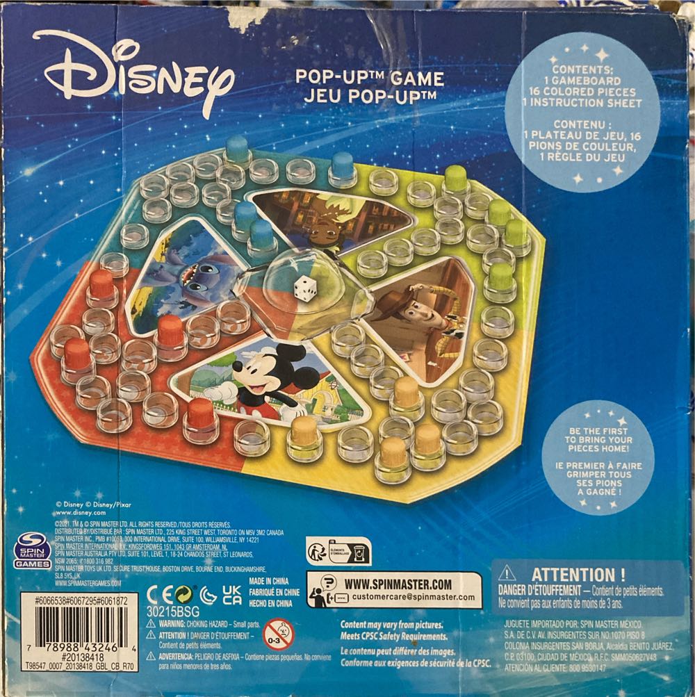 Disney Pop-up Game  (2-4) board game collectible [Barcode 778988432464] - Main Image 2