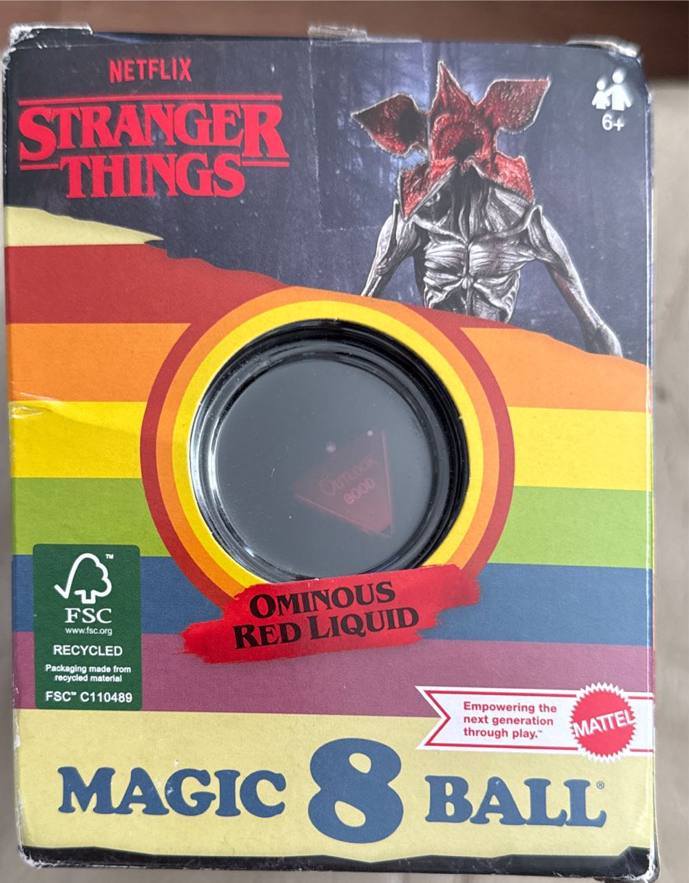Magic 8 Ball Mattel Games Magic 8 Ball Stranger Things Novelty Game Inspired By The Series Themed Fortune-telling Toy For Family & Game Nights  board game collectible [Barcode 194735089239] - Main Image 3