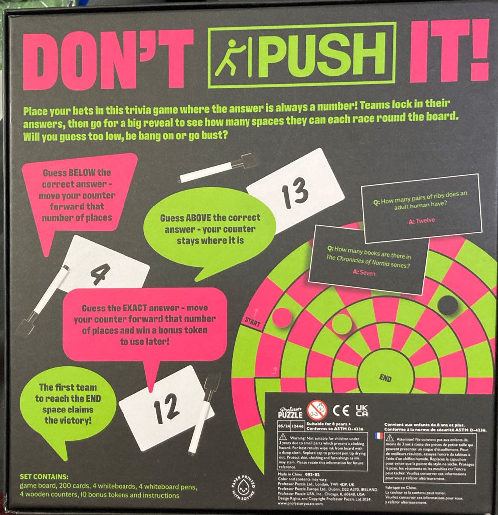 Don’t Push It  (3+) board game collectible - Main Image 2
