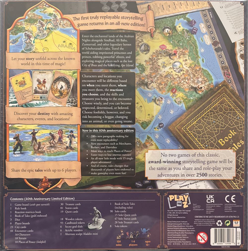 Tales Of The Arabian Nights - 40th Anniversary Ed  (1-6) board game collectible [Barcode 850060734083] - Main Image 2