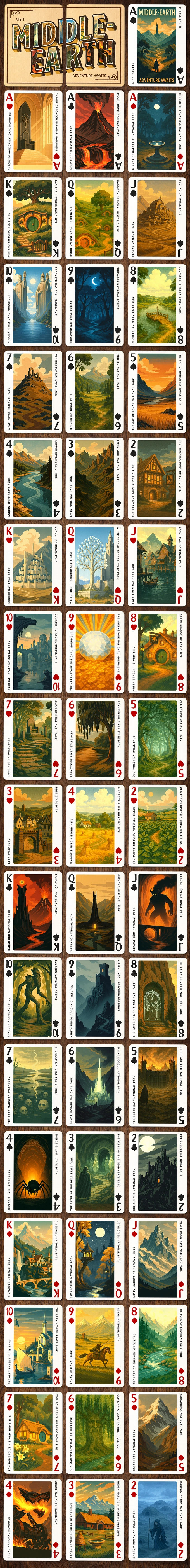 The Lord Of The Rings National Park Deck  board game collectible - Main Image 3