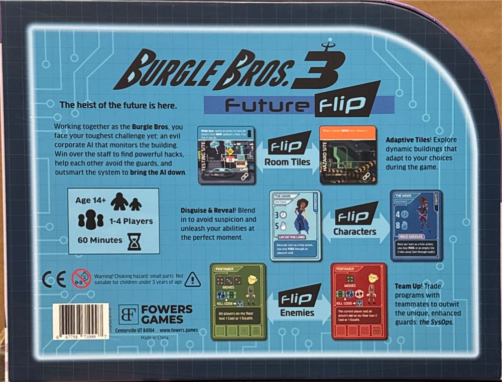 Burgle Bros 3: Future Flip - KickStarter  (4) board game collectible [Barcode 667758710997] - Main Image 3
