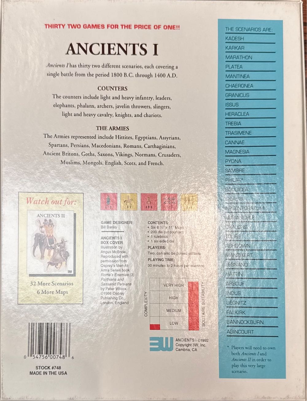 Ancients I Wargame  (2) board game collectible [Barcode 054756007486] - Main Image 2
