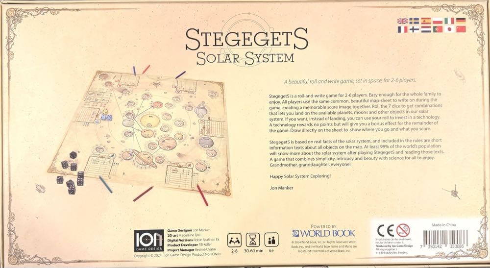 StegegetS Solar System  (2 3 4 5 6) board game collectible [Barcode 7350142350086] - Main Image 2
