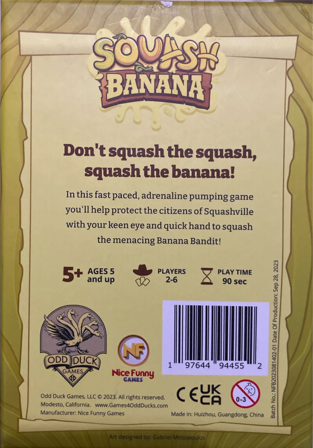 Squash Banana  (2-6) board game collectible - Main Image 2