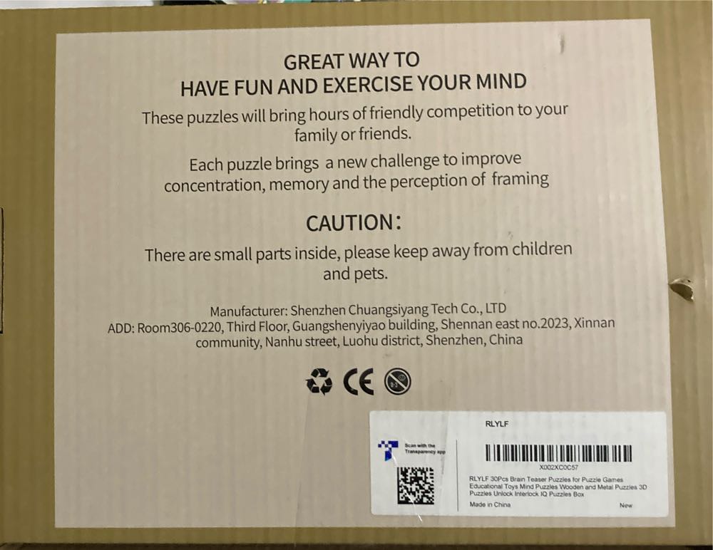 Brain Teaser Puzzles  (1+) board game collectible - Main Image 2