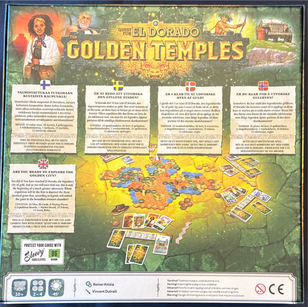 Quest For El Dorado Golden Temples  (2-4) board game collectible [Barcode 6430018278018] - Main Image 2