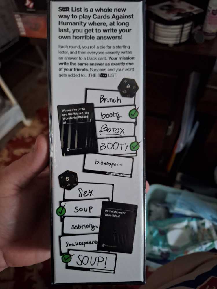 Cards Against Humanity: Twists Shit List  (20) board game collectible [Barcode 813248000394] - Main Image 2