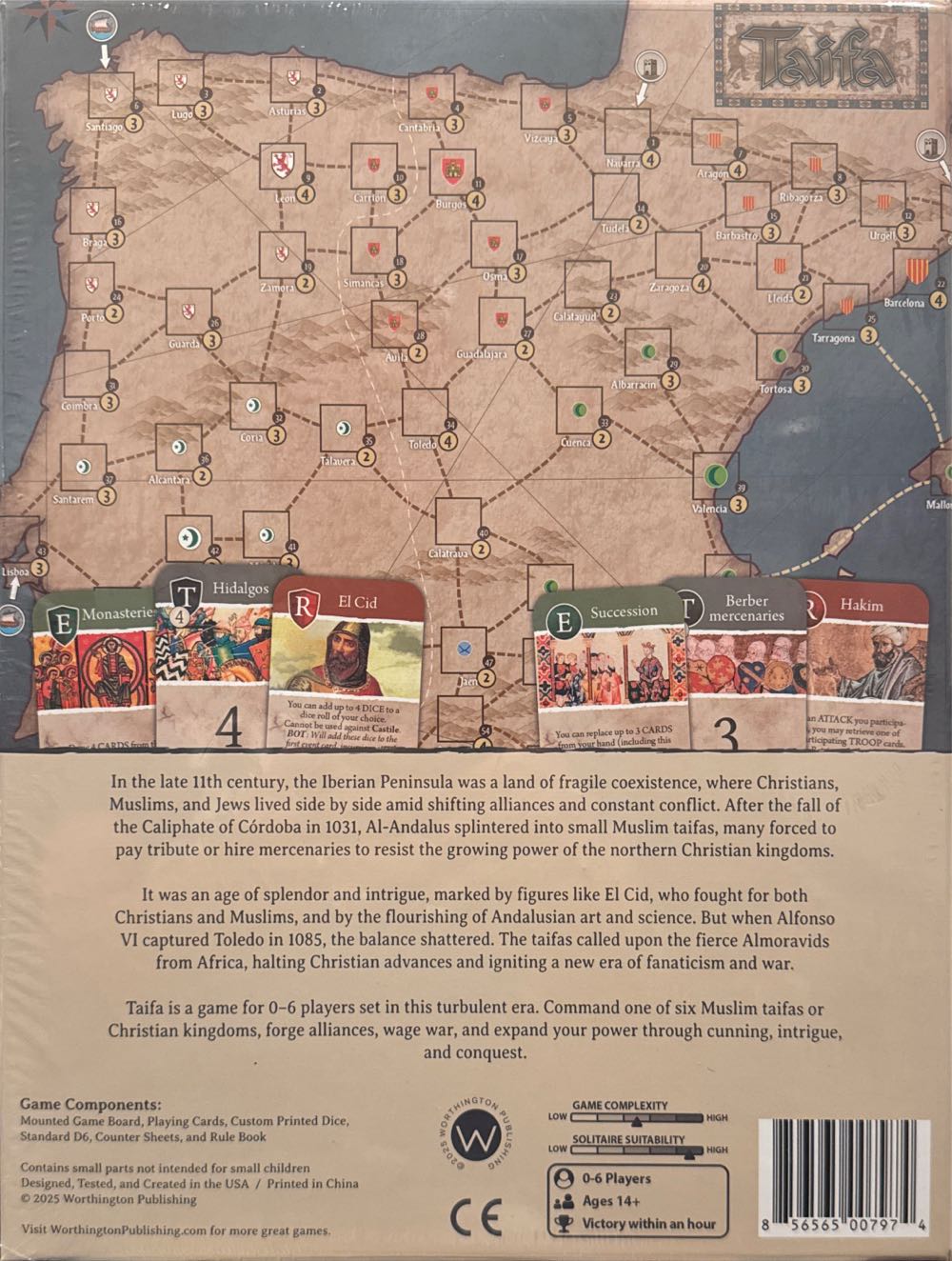 Taifa: Intrigue And War In Medieval Spain  (0-6) board game collectible [Barcode 856565007974] - Main Image 2