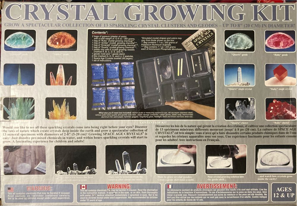 Space Age Crystals Crystal Growing Kit Age Kit Crystals  (1+) board game collectible [Barcode 030469061274] - Main Image 2