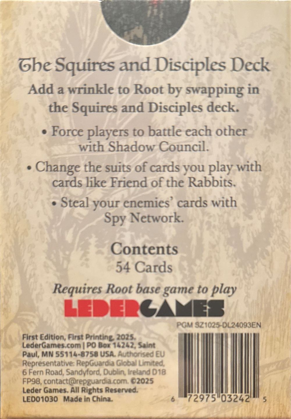 Root: The Squires And Disciples Deck  board game collectible [Barcode 672975032425] - Main Image 2