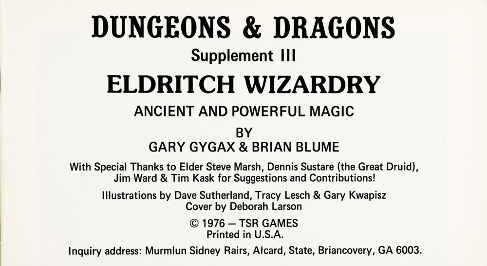 D&D Original - Eldritch Wizardry  board game collectible - Main Image 2