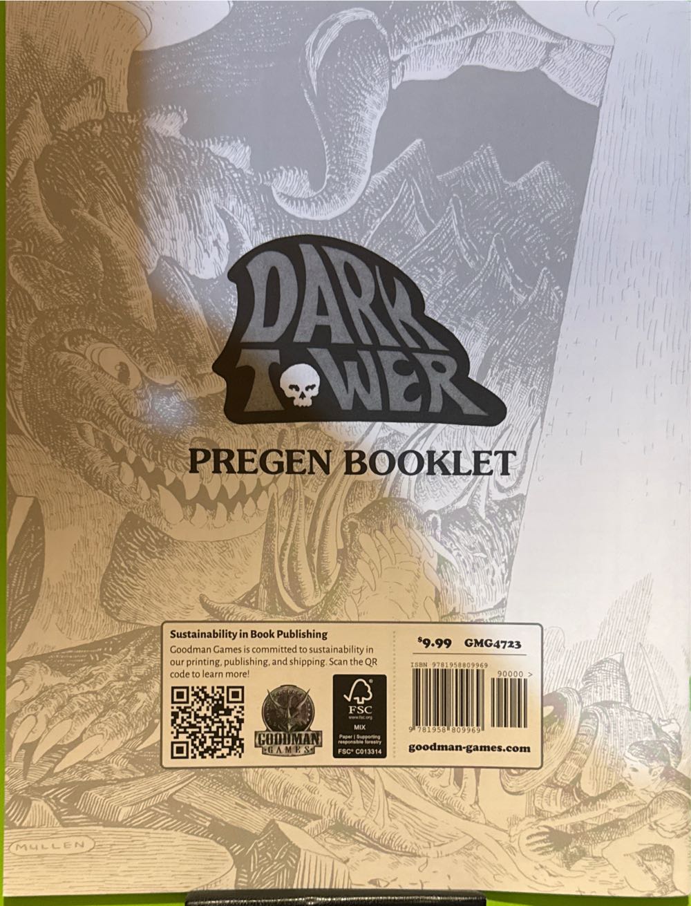 DCC Dark Tower - Pregen Booklet  board game collectible [Barcode 9781958809969] - Main Image 2