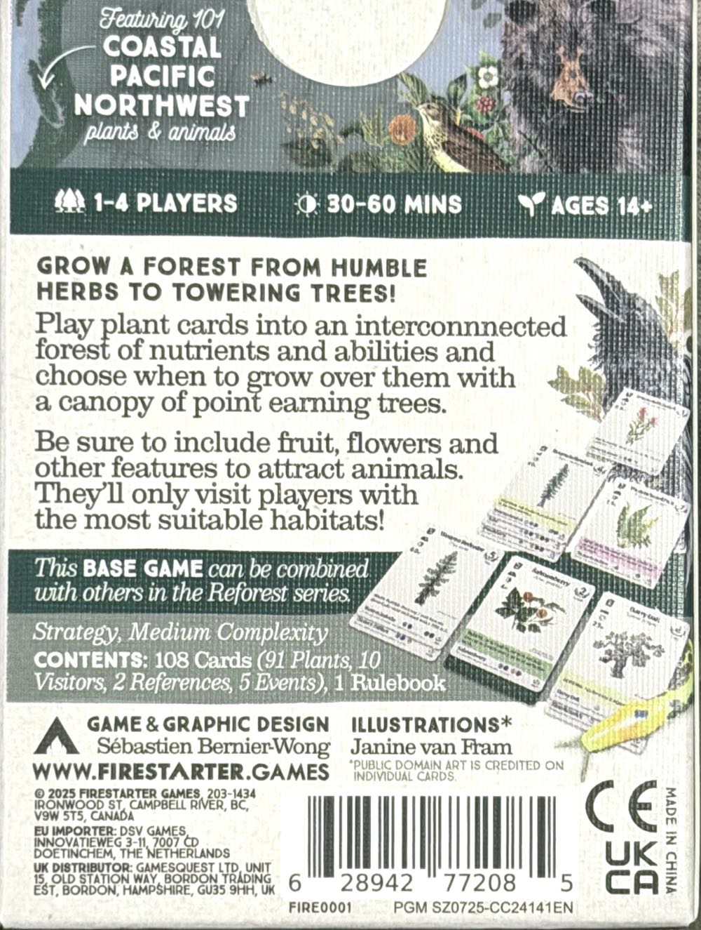 Reforest: Plants of the Pacific Northwest  (1 2 3 4) board game collectible [Barcode 628942772085] - Main Image 2