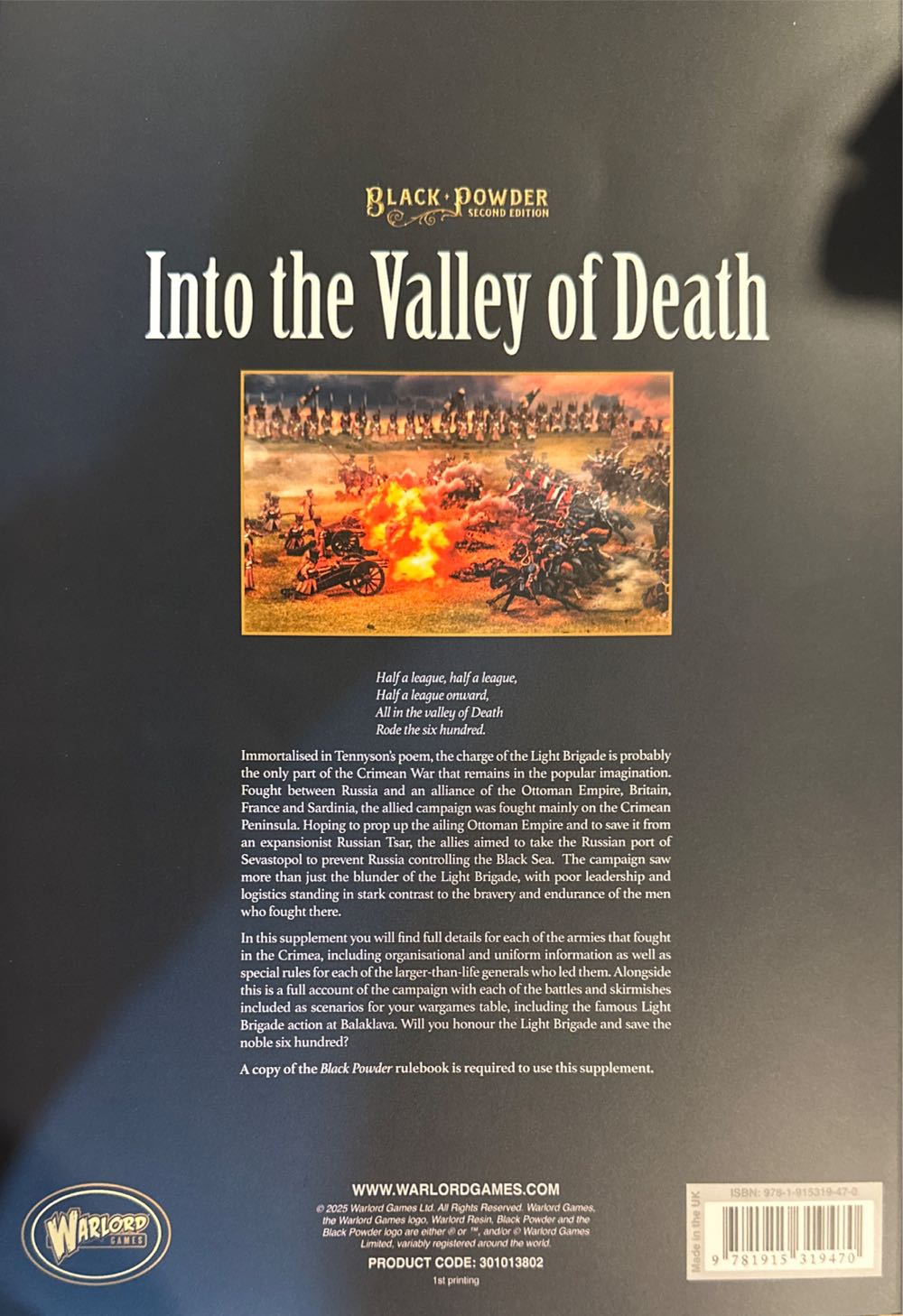 Black Powder Second Edition: Into The Valley Of Death  board game collectible [Barcode 9781915319470] - Main Image 2