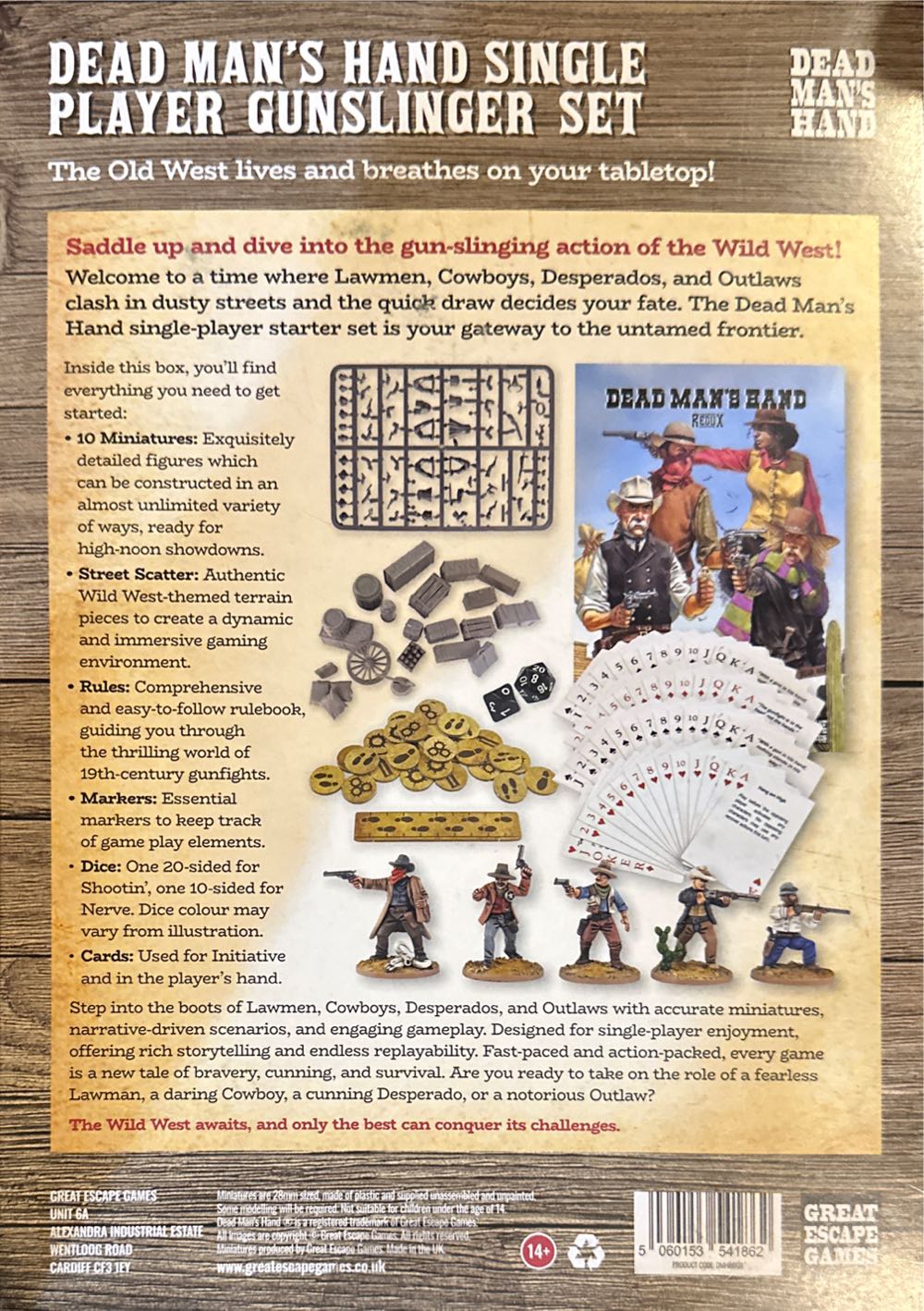 Dead Man’s Hand Redux Single Player Gunslinger Set Great Escape New  board game collectible [Barcode 5060153541862] - Main Image 2