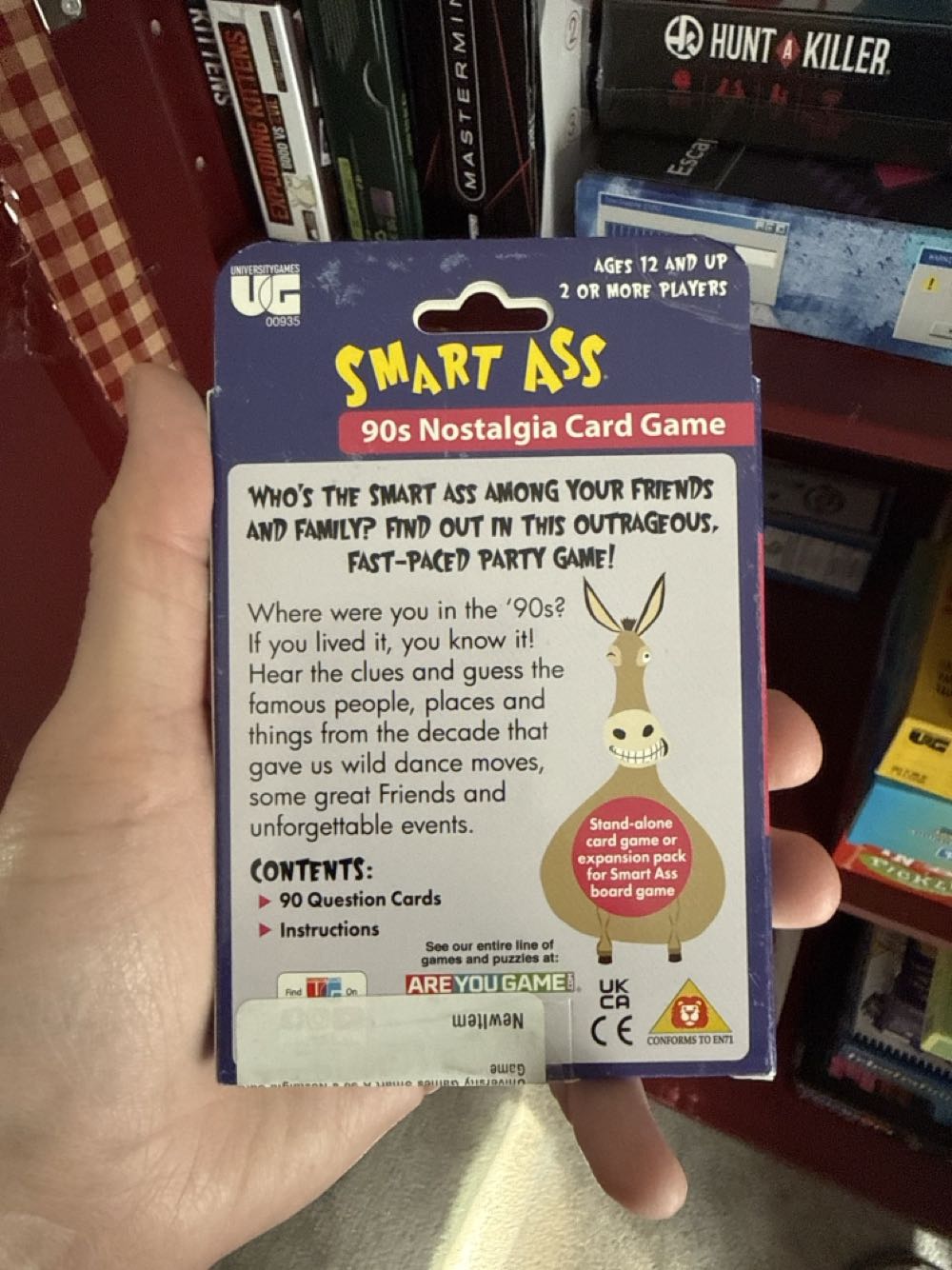 Smart Ass: 90s Nostalgia Card Game  (2 or more players) board game collectible - Main Image 2
