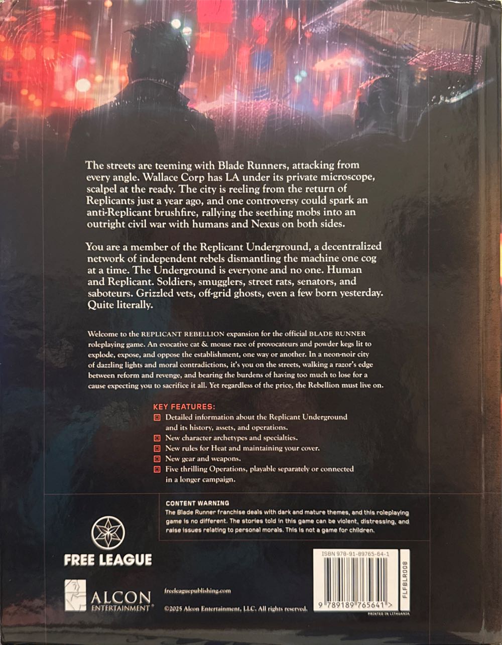 Blade Runner RPG: Replicant Rebellion  (8) board game collectible [Barcode 9789189765641] - Main Image 2