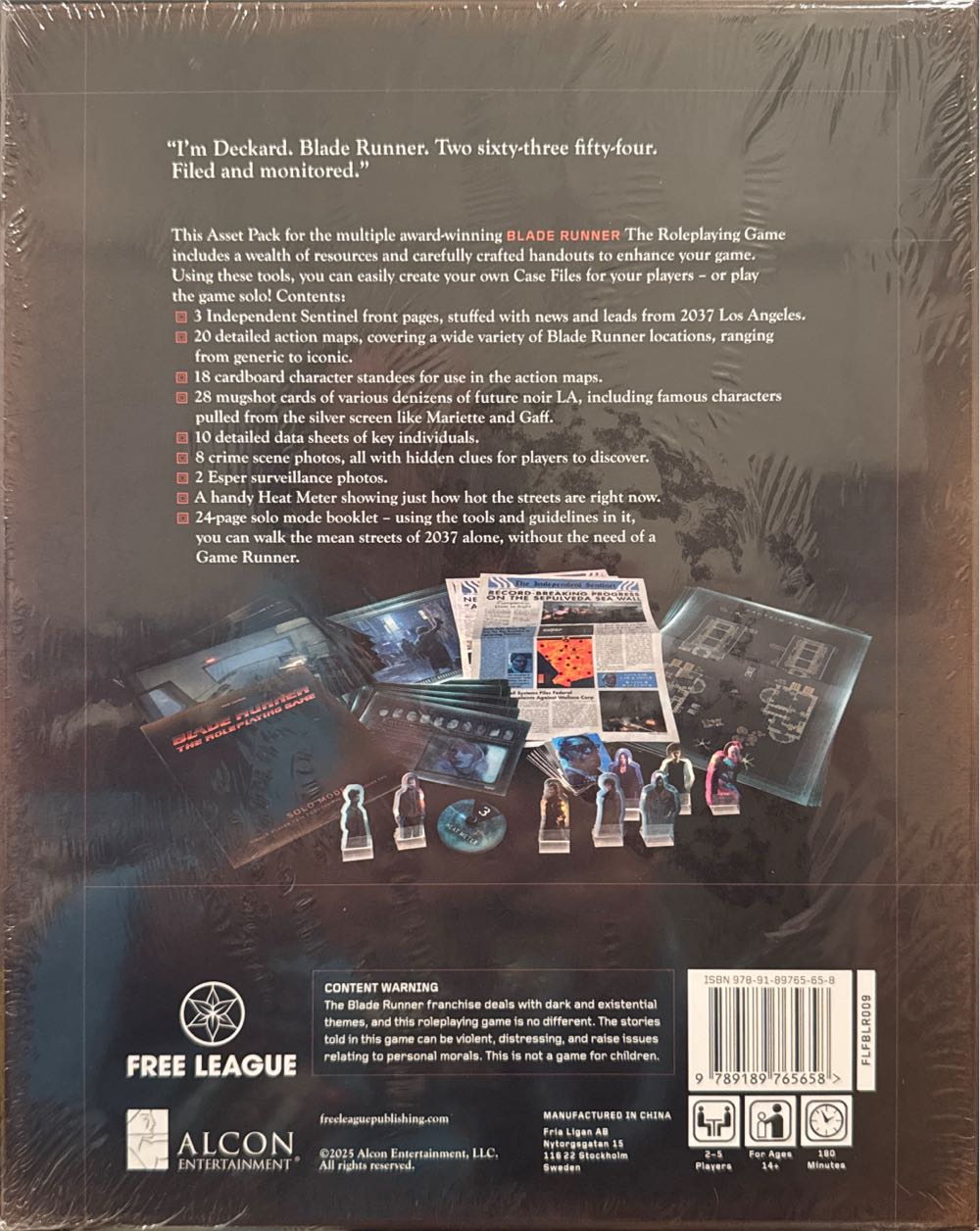 Blade Runner: The Roleplaying Game - Asset Pack & Solo Mode  board game collectible [Barcode 9789189765658] - Main Image 2