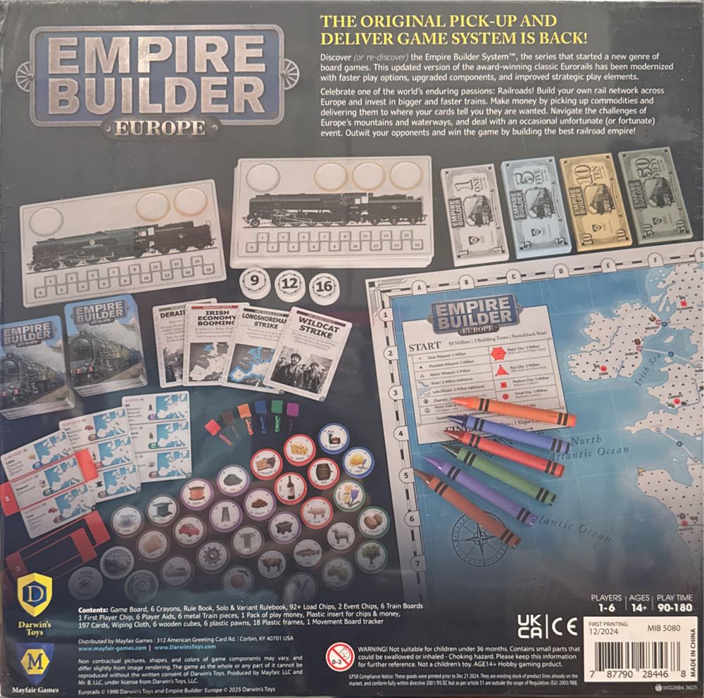Empire Builder: Europe  (6) board game collectible [Barcode 787790284468] - Main Image 2