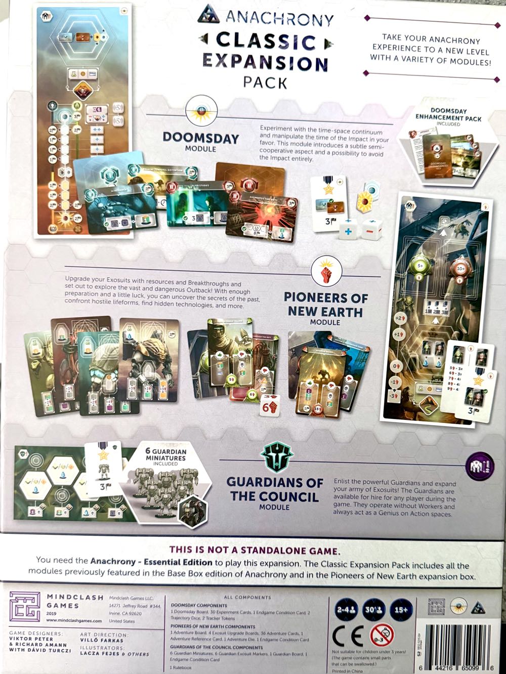 Anachrony: Classic Expansion Pack  (4) board game collectible [Barcode 644216650996] - Main Image 2