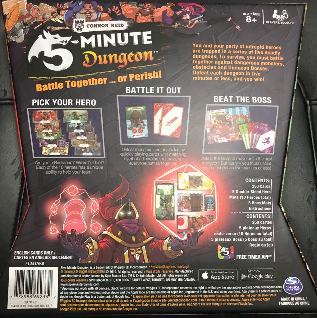 5 Minute Dungeon (5) board game collectible - Main Image 2
