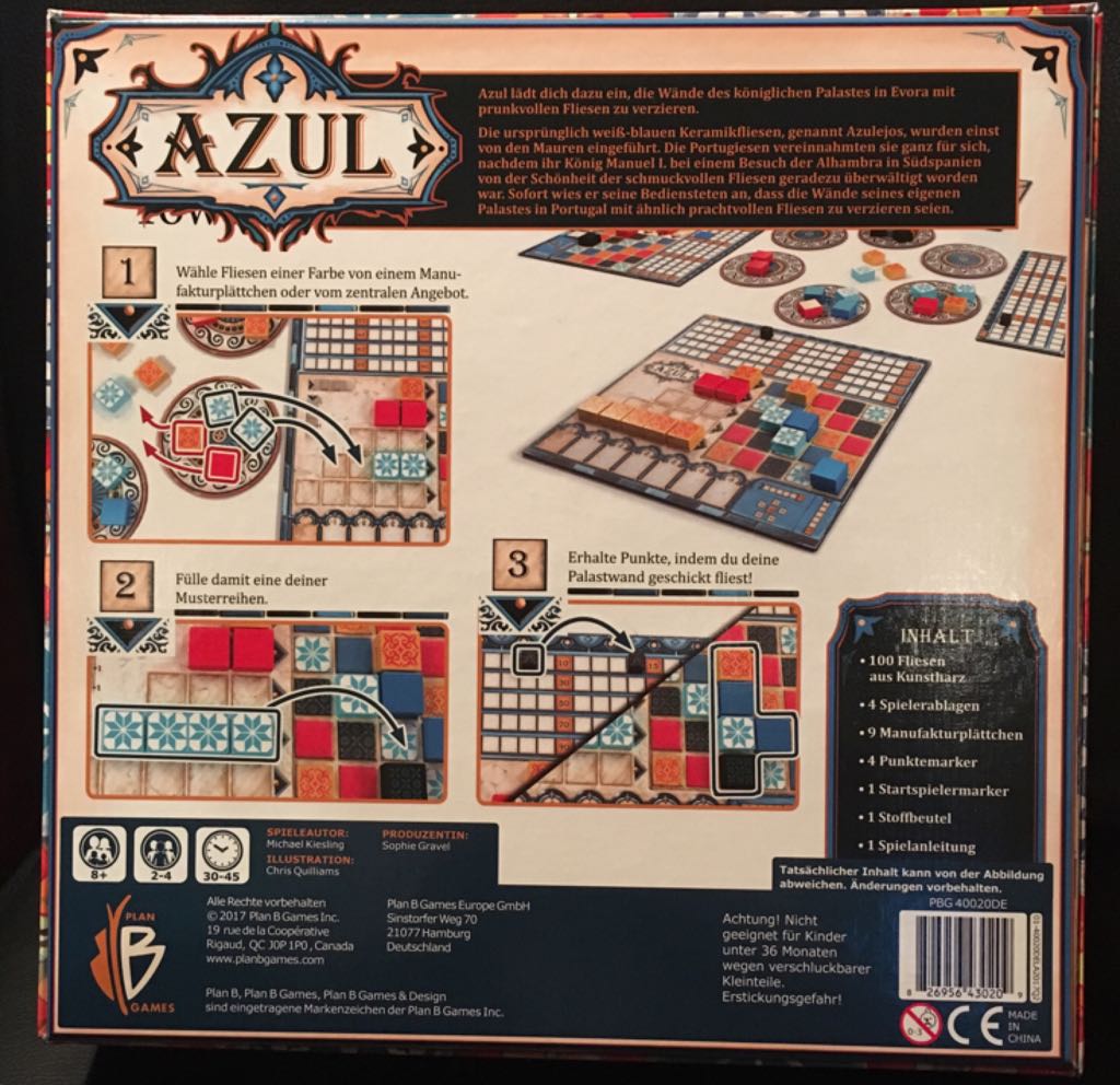 Azul  (2-4) board game collectible - Main Image 2