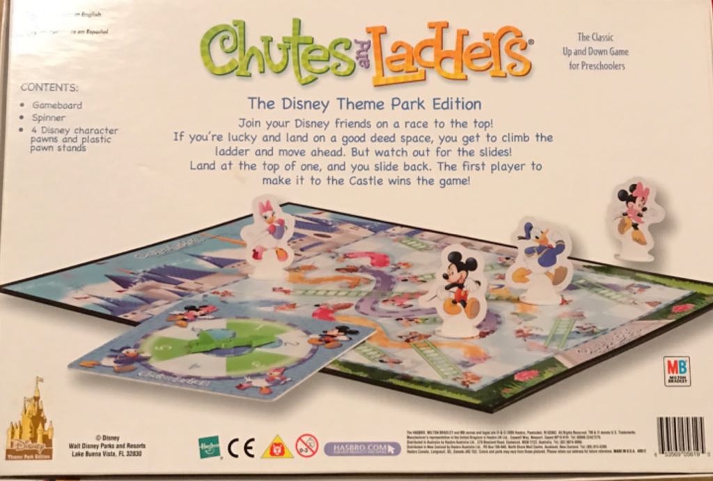 Chutes and Ladders Disney Theme Park Edition  (2-4) board game collectible - Main Image 2