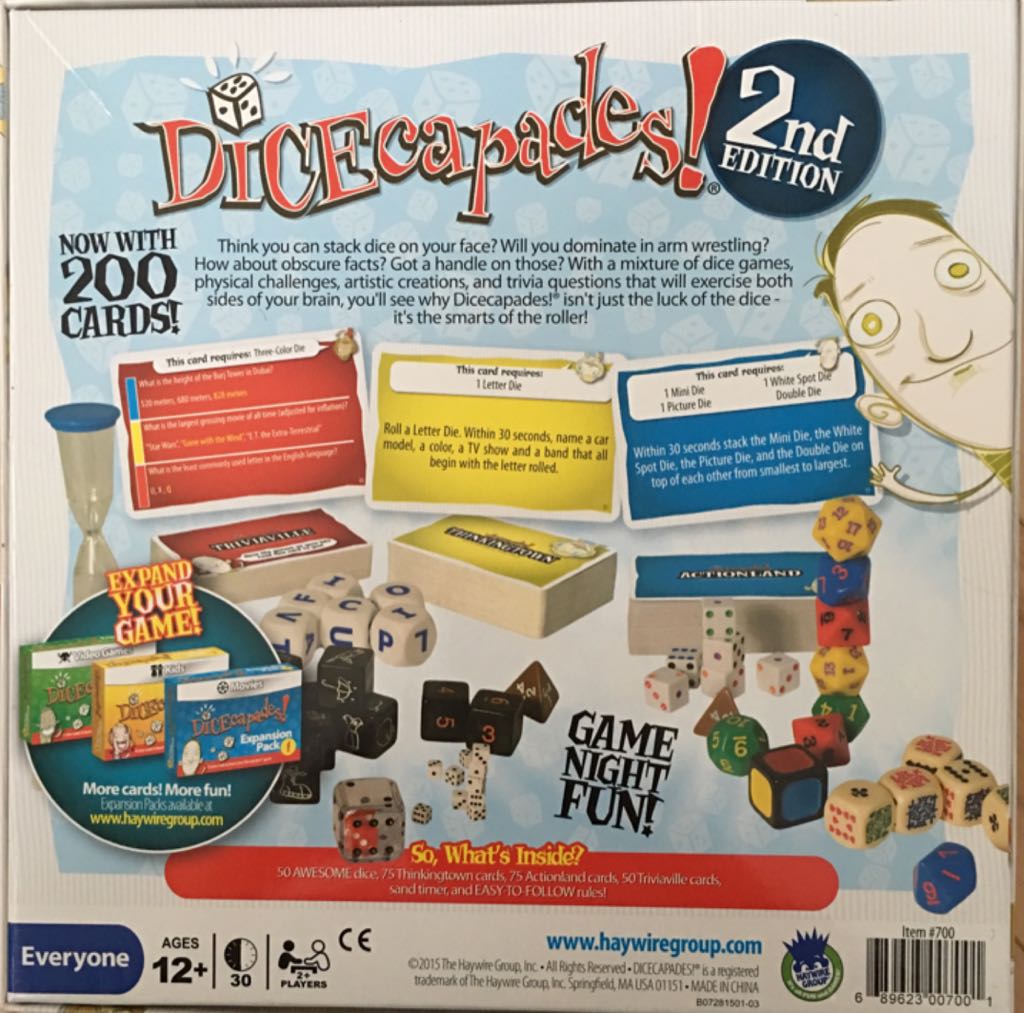 Dicecapades! 2nd Edition  (2+) board game collectible - Main Image 2