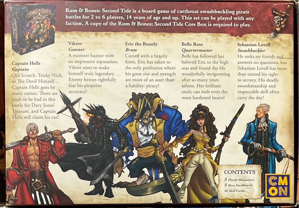 Rum & Bones: Second Tide: Mercenaries Promo Set #3 PAINTED  board game collectible - Main Image 3