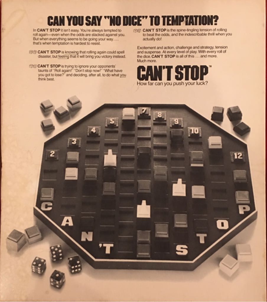 Can’t Stop  (2-4) board game collectible - Main Image 2