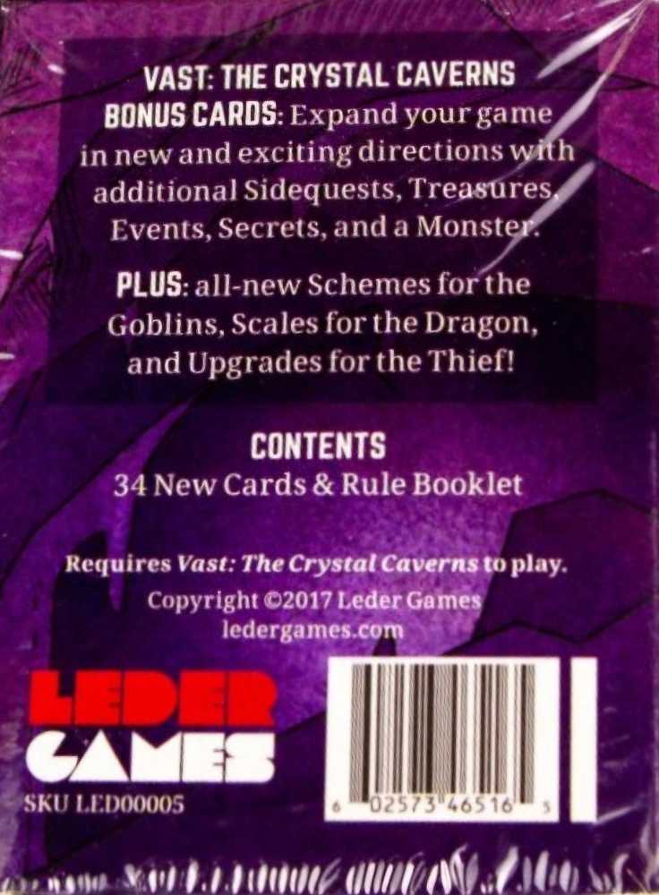 Vast: The Crystal Cavern - Bonus Cards (1-7) board game collectible - Main Image 2