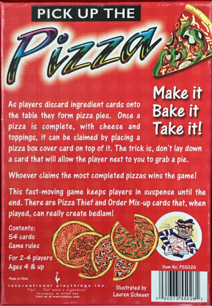 Pick Up The Pizza  (2-4) board game collectible - Main Image 2