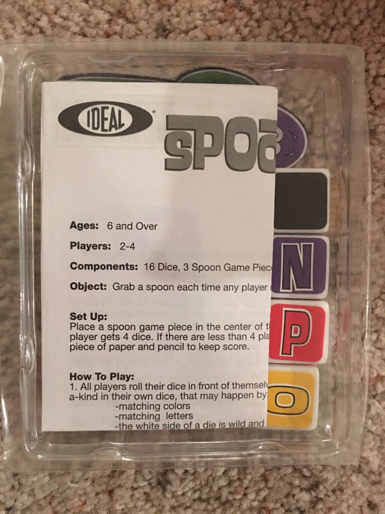 Spoons : Dice  (2-4) board game collectible - Main Image 2