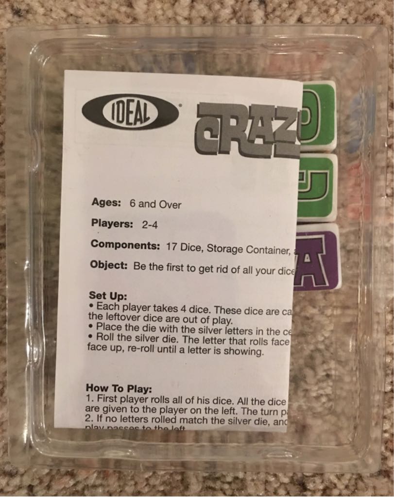 Crazy 8’s : Dice  (2-4) board game collectible - Main Image 2
