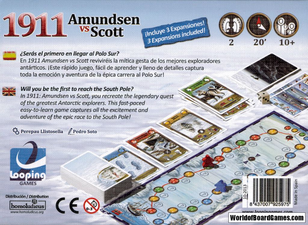 1911 Amundsen vs Scott  (2) board game collectible - Main Image 2