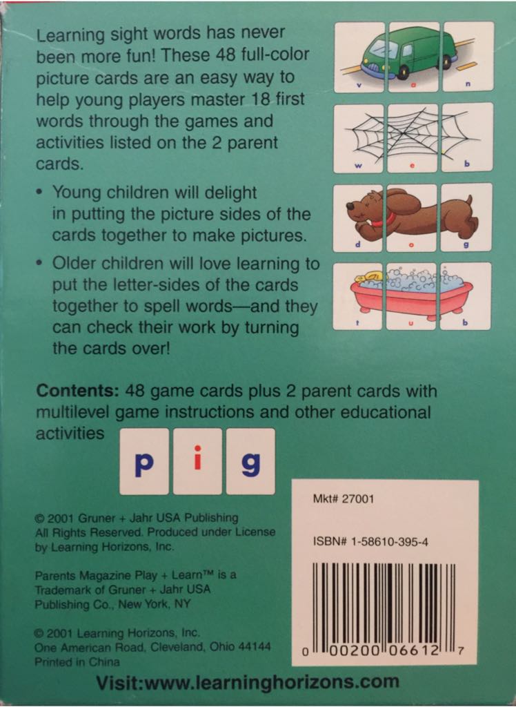 Make A Word Game Cards  board game collectible [Barcode 000200066127] - Main Image 2