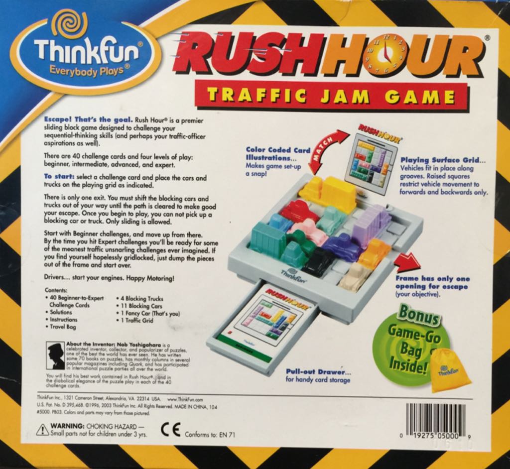 Rush Hour  (1) board game collectible [Barcode 019275050009] - Main Image 2