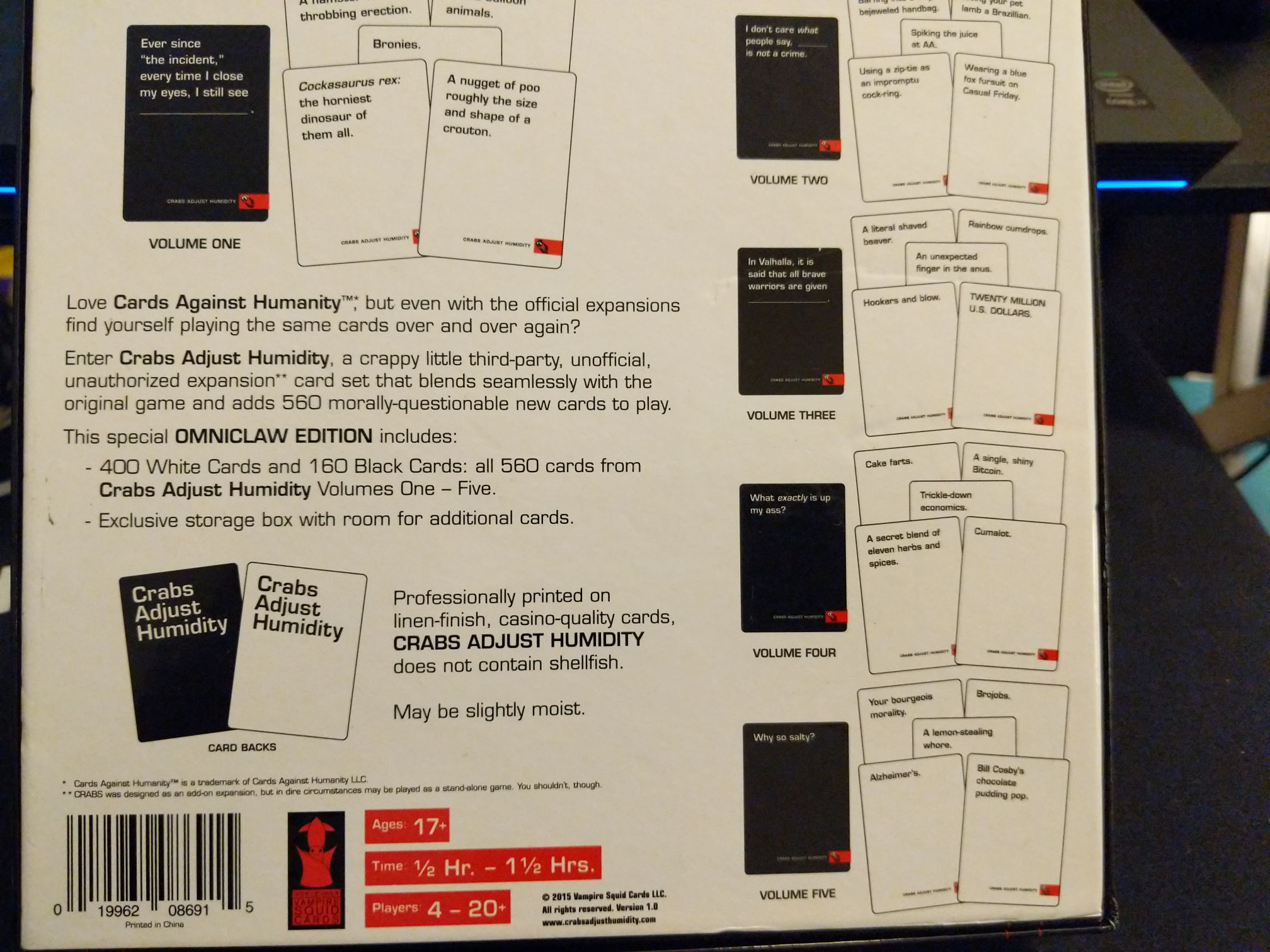 Crabs Adjust Humidity - Omniclaw Edition - Volumes 1 - 5  (4 - 20+) board game collectible [Barcode 019962086915] - Main Image 2