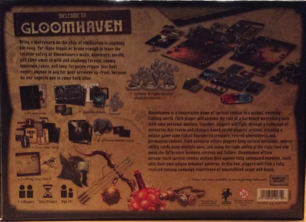 Gloomhaven  (1-4) board game collectible [Barcode 019962194719] - Main Image 2