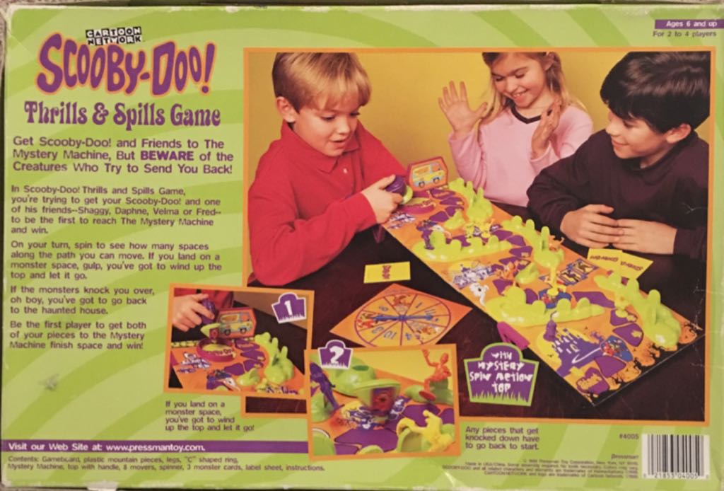 SCOOBY-DOO! THRILLS and SPILLS Game  (2-4) board game collectible [Barcode 021853040050] - Main Image 2