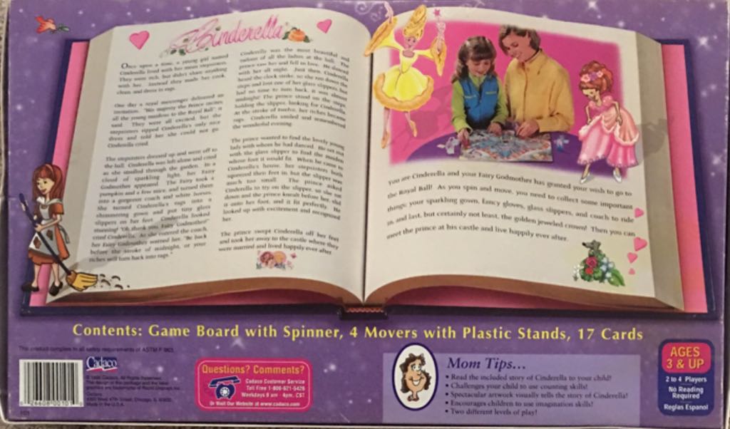 Cinderella: A Counting Storybook Game  (2-4) board game collectible [Barcode 026608001010] - Main Image 2