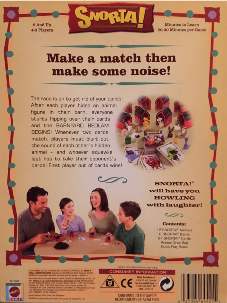 Snorta!  (8) board game collectible [Barcode 027084645255] - Main Image 2