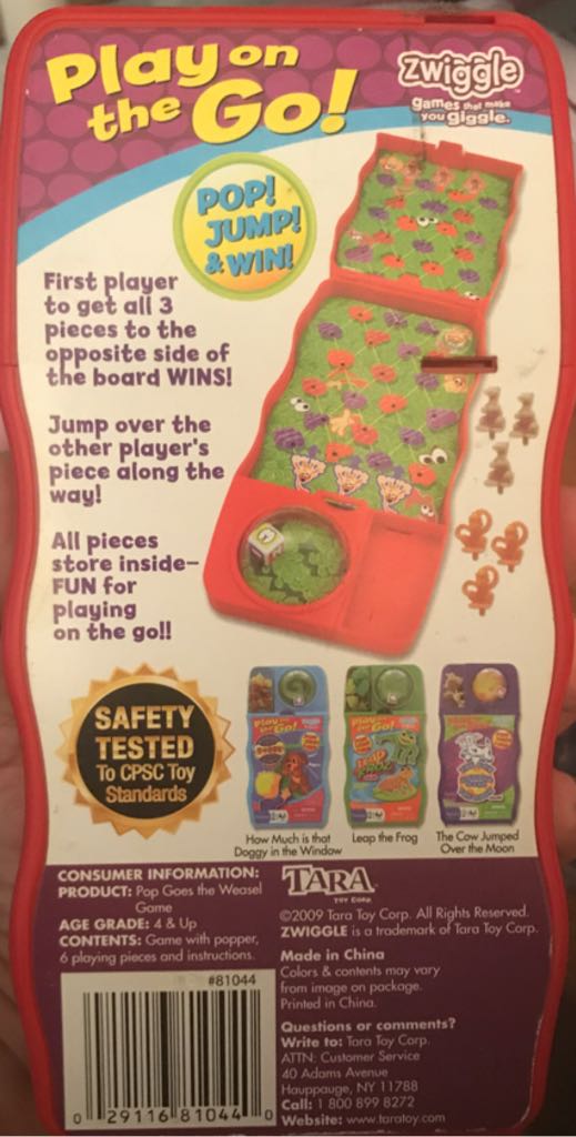 Pop Goes The Weasel  (2) board game collectible [Barcode 029116810440] - Main Image 2