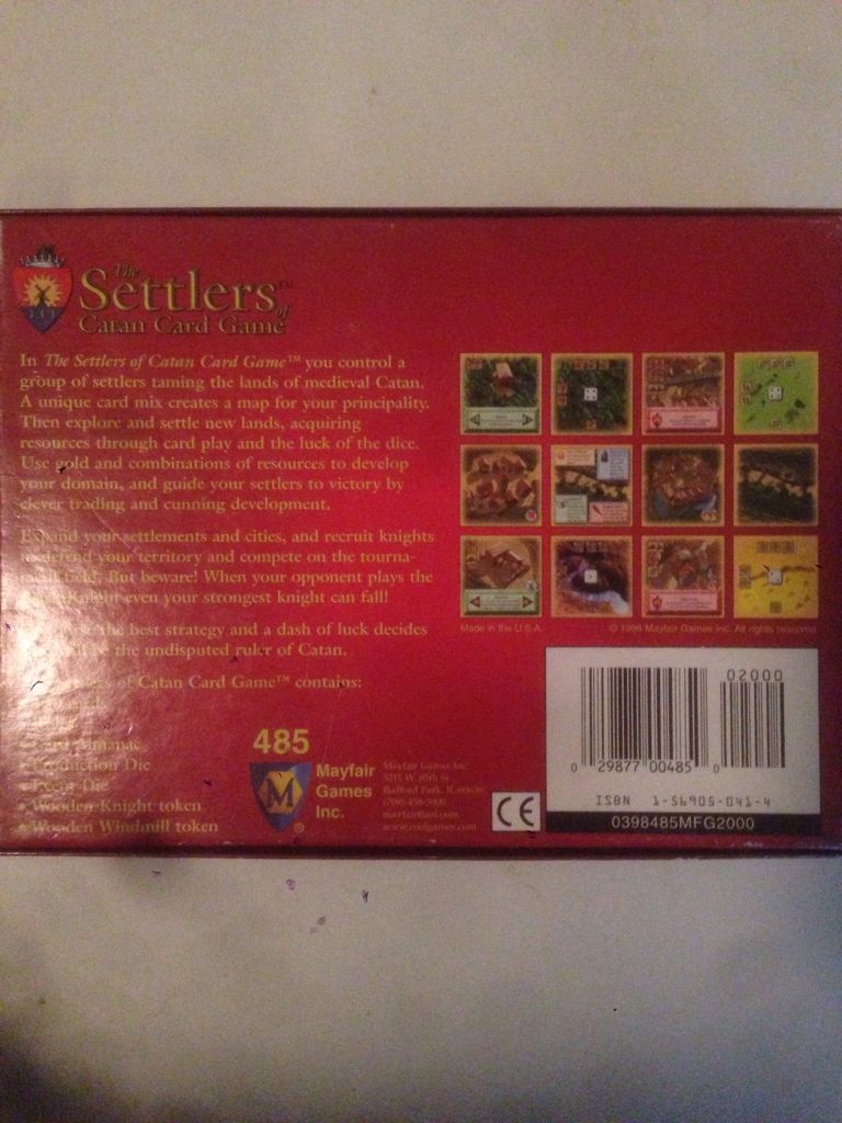 Settlers of Catan Card Game - revised edition  (2) board game collectible [Barcode 029877004850] - Main Image 2