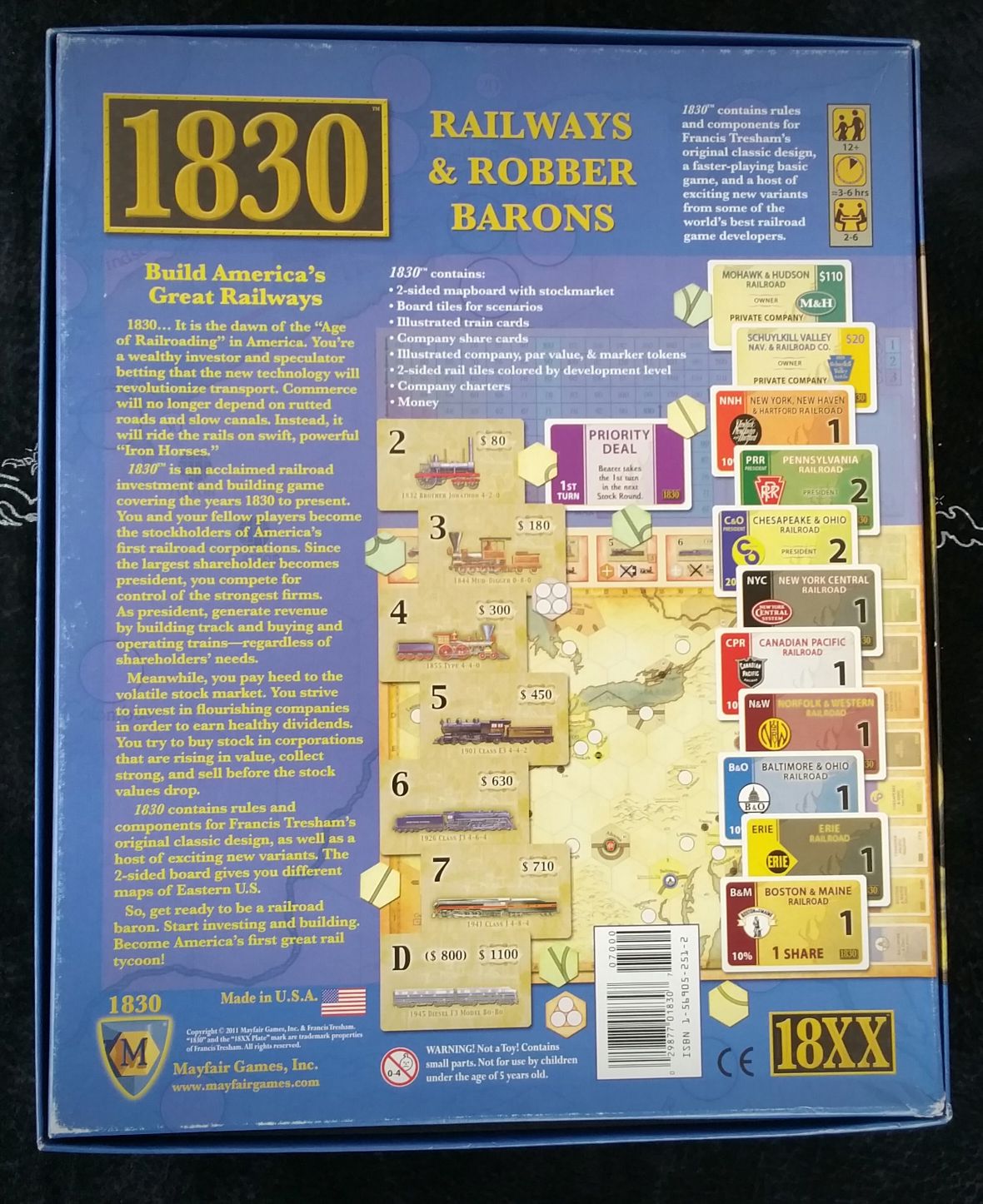 1830  (2-6) board game collectible [Barcode 029877018307] - Main Image 2