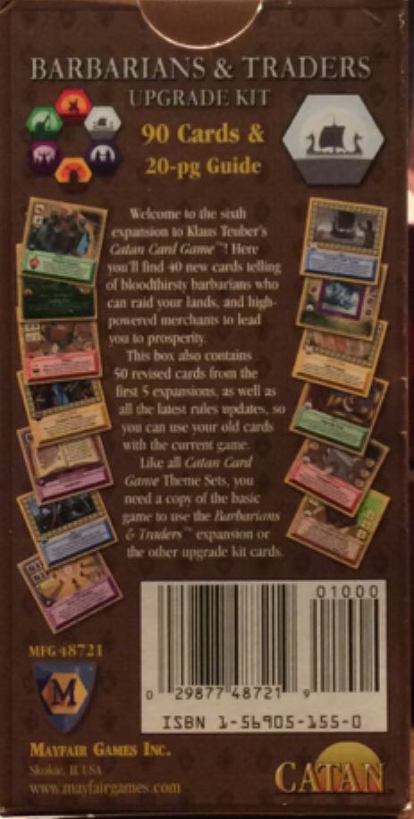 Catan Card Game: Barbarians & Traders Upgrade Kit  (2) board game collectible [Barcode 029877487219] - Main Image 2